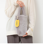 ムートン刺繍バッグ　made in Italy