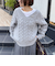 ◇【WEB限定】ラメケーブル両Vネックプルオーバーニット
