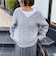 ◇【WEB限定】ラメケーブル両Vネックプルオーバーニット