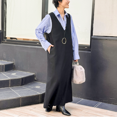 《セットアップ対応》ウォッシャブル両面起毛2WAYワンピース