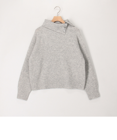 ヤクウール鹿の子編タートルネックニット