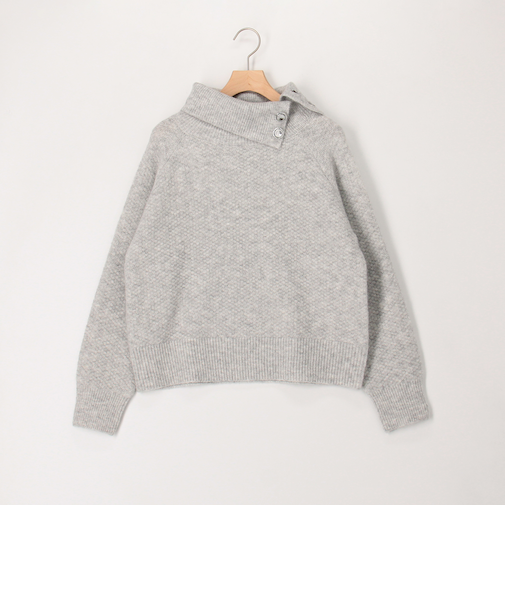 ヤクウール鹿の子編タートルネックニット