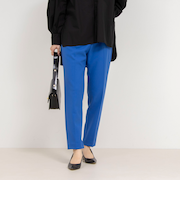 ウォッシャブル裏起毛タックスリムパンツ