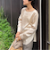 リラックスサテン長袖Tブラウス