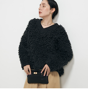 ループ編み2WAYプルオーバーニット