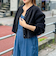 《手洗い可能》《アンサンブル対応》プレミアムヘアリークロップドクルーネックカーディガン