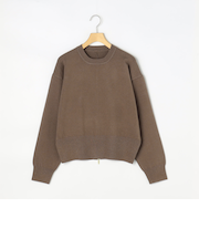 スウェットライクニットバックファスナープルオーバー