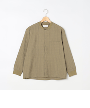 シャーリングリブカラー シャツブルゾン