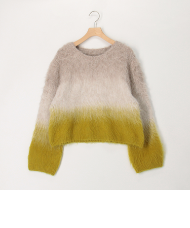 ウールブラッシュグラデーションプルオーバーニット