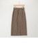 シルクネップヘリンボン柄ベルト付きスカート