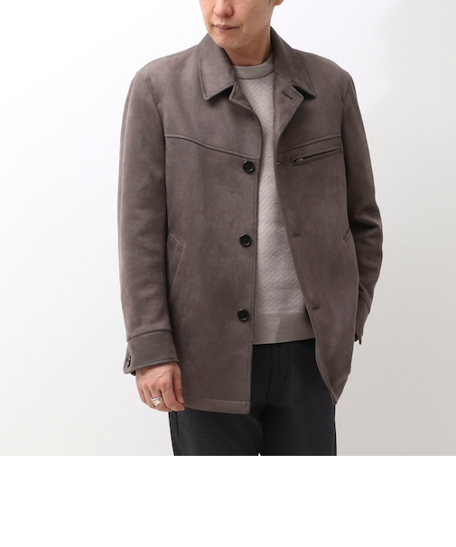 フェイクスエードカーコート