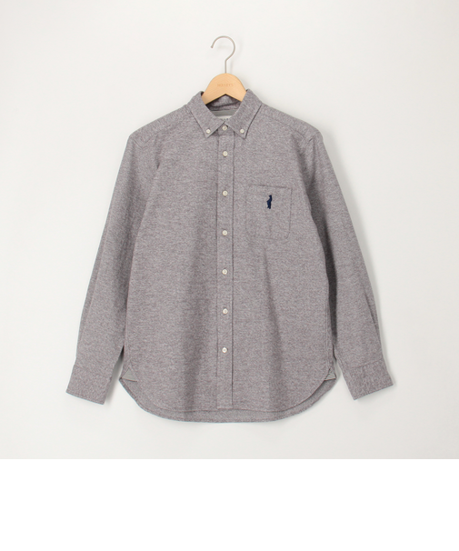 《オリジナルファブリック使用》クマ刺繍ボタウンダウンネル