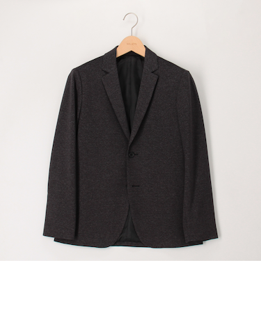 《ビジカジ/セットアップ対応》杢ジャージ テーラーカーデ