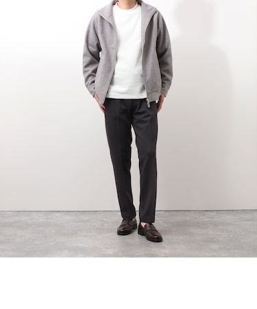 《ビジカジ/セットアップ対応》杢ジャージ　イージーパンツ