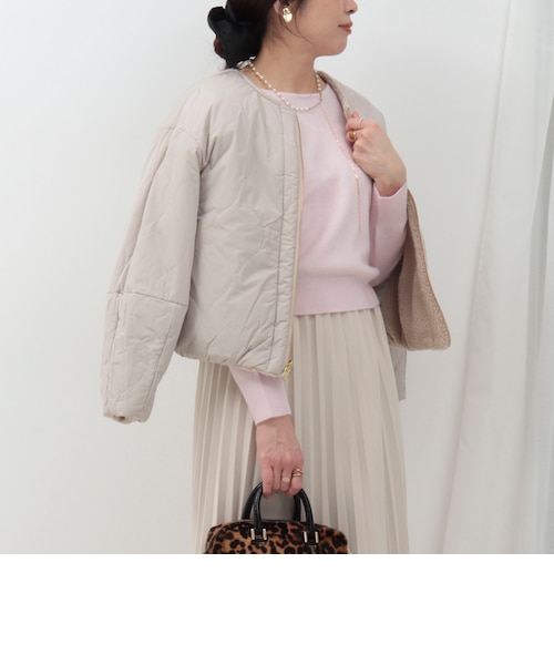 タフタ×ボアリバーシブルブルゾン｜ノーリーズアウトレットの