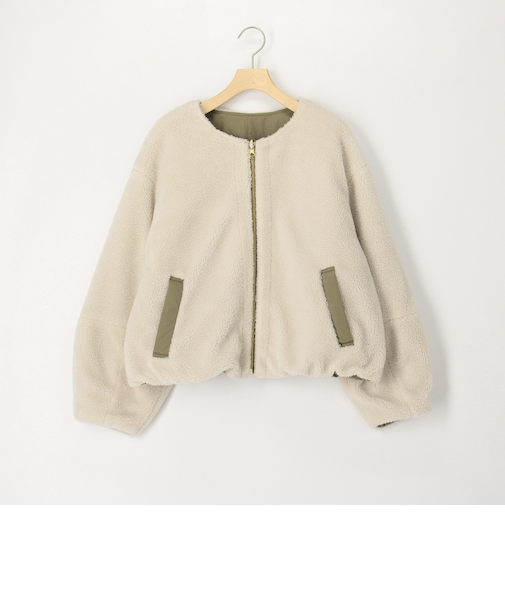 タフタ×ボアリバーシブルブルゾン