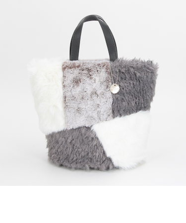 パッチワークファートートバッグ