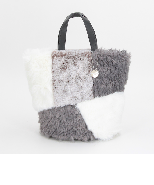 パッチワークファートートバッグ