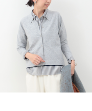 スーパーストレッチ衿付きカーディガン