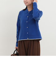 スーパーストレッチ衿付きカーディガン