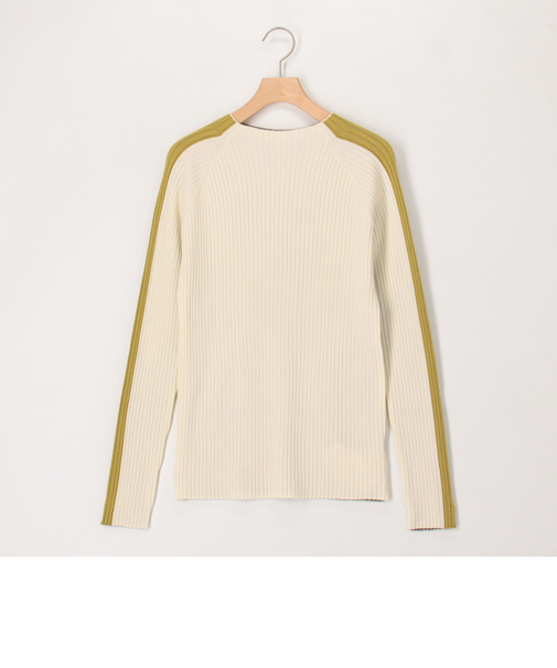 《抗菌防臭》前後配色2WAYリブニット プルオーバー