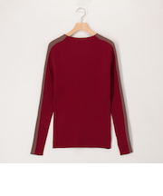 《抗菌防臭》前後配色2WAYリブニット プルオーバー