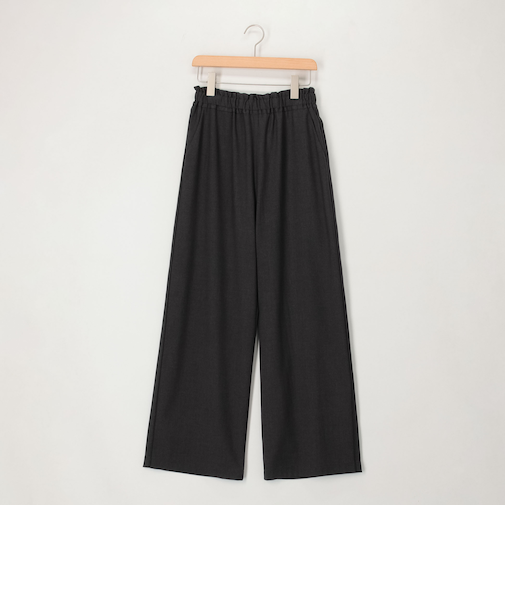 サテンパイピングイージーパンツ