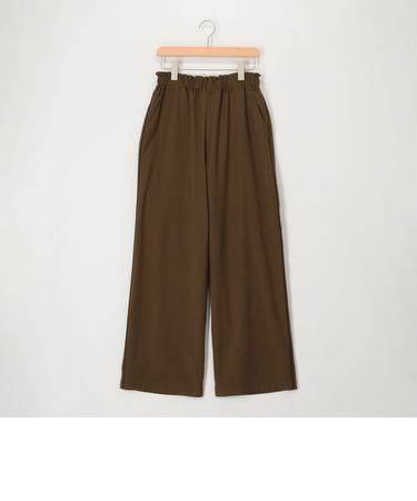 サテンパイピングイージーパンツ