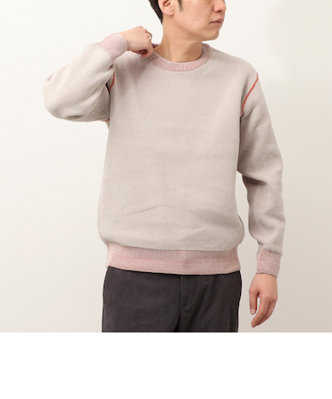 モールWフェイスプルオーバーニット