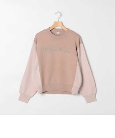 ロゴ入りラグランプルオーバーニット