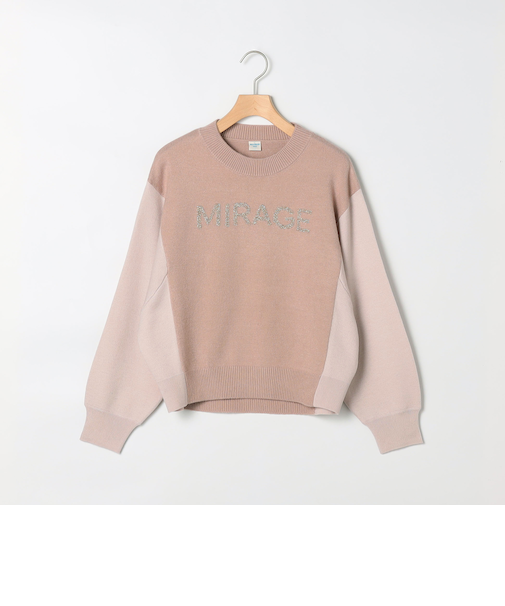 ロゴ入りラグランプルオーバーニット