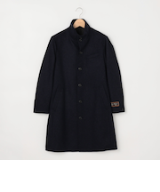 《ビジカジ対応》カシミヤ混 スタンドカラーコート