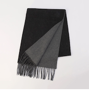 カシミヤ混無地リバーシブルマフラー