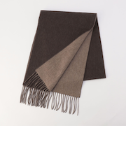 カシミヤ混無地リバーシブルマフラー