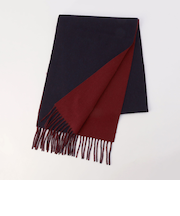 カシミヤ混無地リバーシブルマフラー