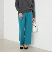 《セットアップ対応》ウォッシャブルダブルクロスワイドパンツ