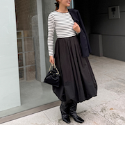 タフタバルーンスカート2WAYニットワンピース