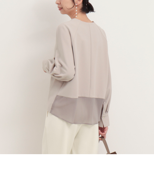 《セレモニー対応》ハイストレッチジョーゼットブラウス