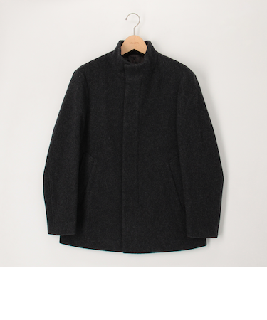 《ビジカジ対応》メルトンスタンドコート
