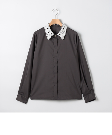 ポリブロード取り外し衿2WAYシャツ