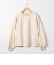 ダブルフェイスフェイクスエードブラウス