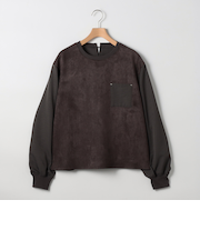 ダブルフェイスフェイクスエードブラウス