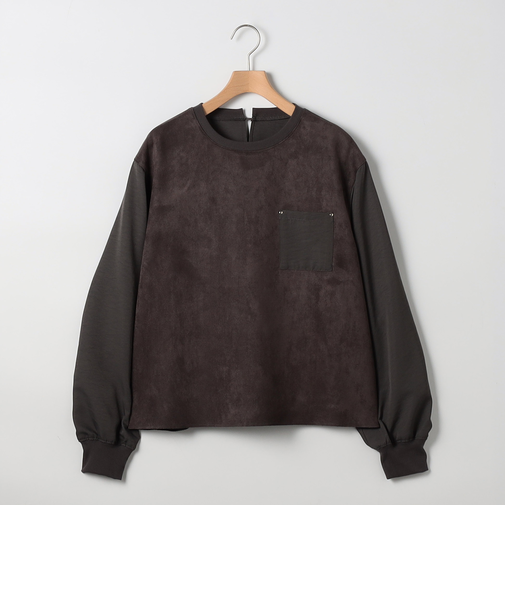 ダブルフェイスフェイクスエードブラウス