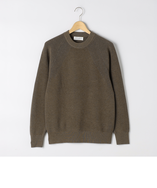 ラグラン片畦プルオーバーニット