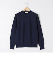 ラグラン片畦プルオーバーニット