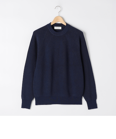 ラグラン片畦プルオーバーニット