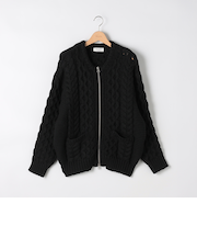 ケーブルZIP UPカーディガン