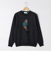 《ユニセックス対応》ナマケモノ柄プルオーバーニット