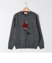 《ユニセックス対応》ナマケモノ柄プルオーバーニット