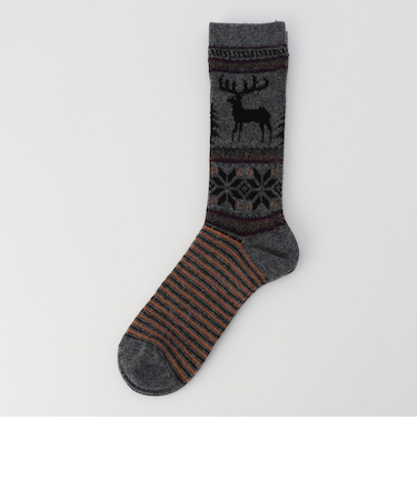 《ANONYMOUSISM》Wool Deer Snow ジャガード ソックス